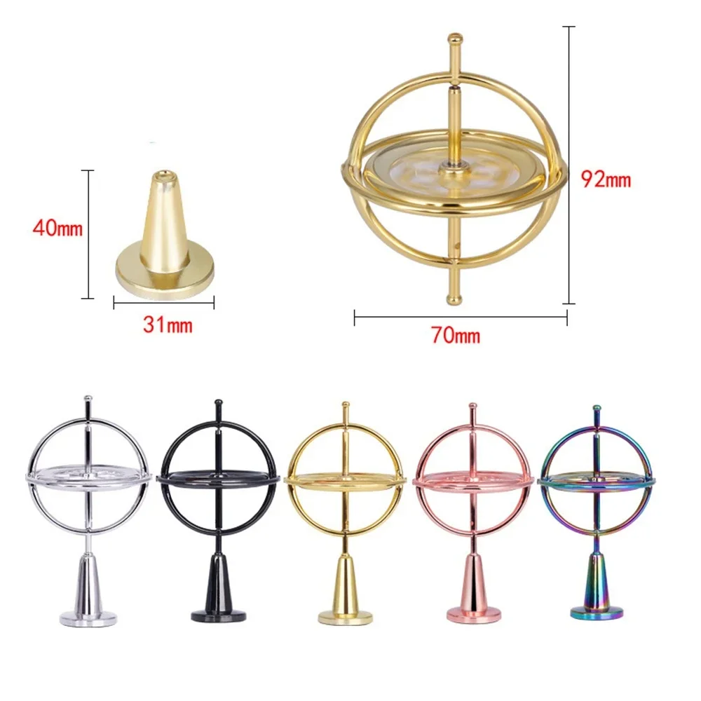 Gyroscope Toy Spinner Toy Metal Anti Gravity Rotating Desk Gyroscope Flying Motion Balance Physics Toy Educational Training Gift