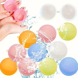 20Pcs Reusable Water Balloons Latex-Free Refillable Soft Water Bomb Quick-Fill Water Balls Summer Pool Beach Party Fun Water Toy