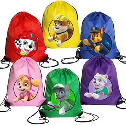 Paws Patrols Skye Chases Drawstring Bundle Pocket Bag Cartoon Sports Waterproof Backpack Anime Terylene Basketball Bags New Gift