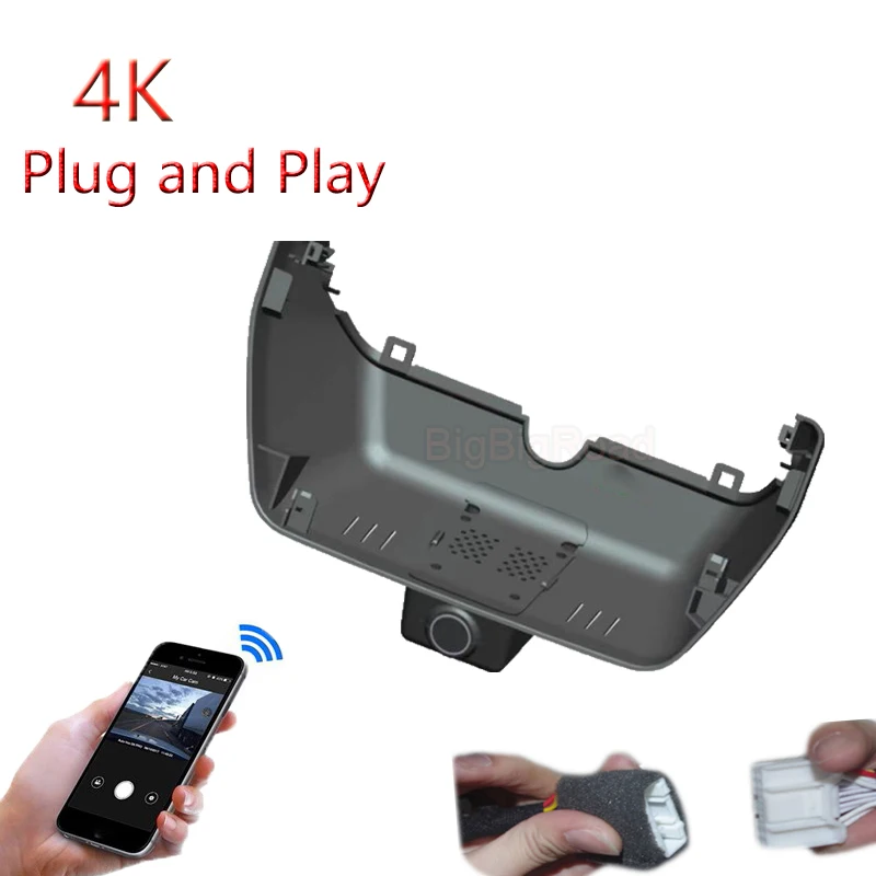4K Plug And Play For Lexus GX 550H / Toyota Prado Land Cruiser 2024 2025 Car Video Recorder Wifi DVR Dash Cam Camera FHD 2160P