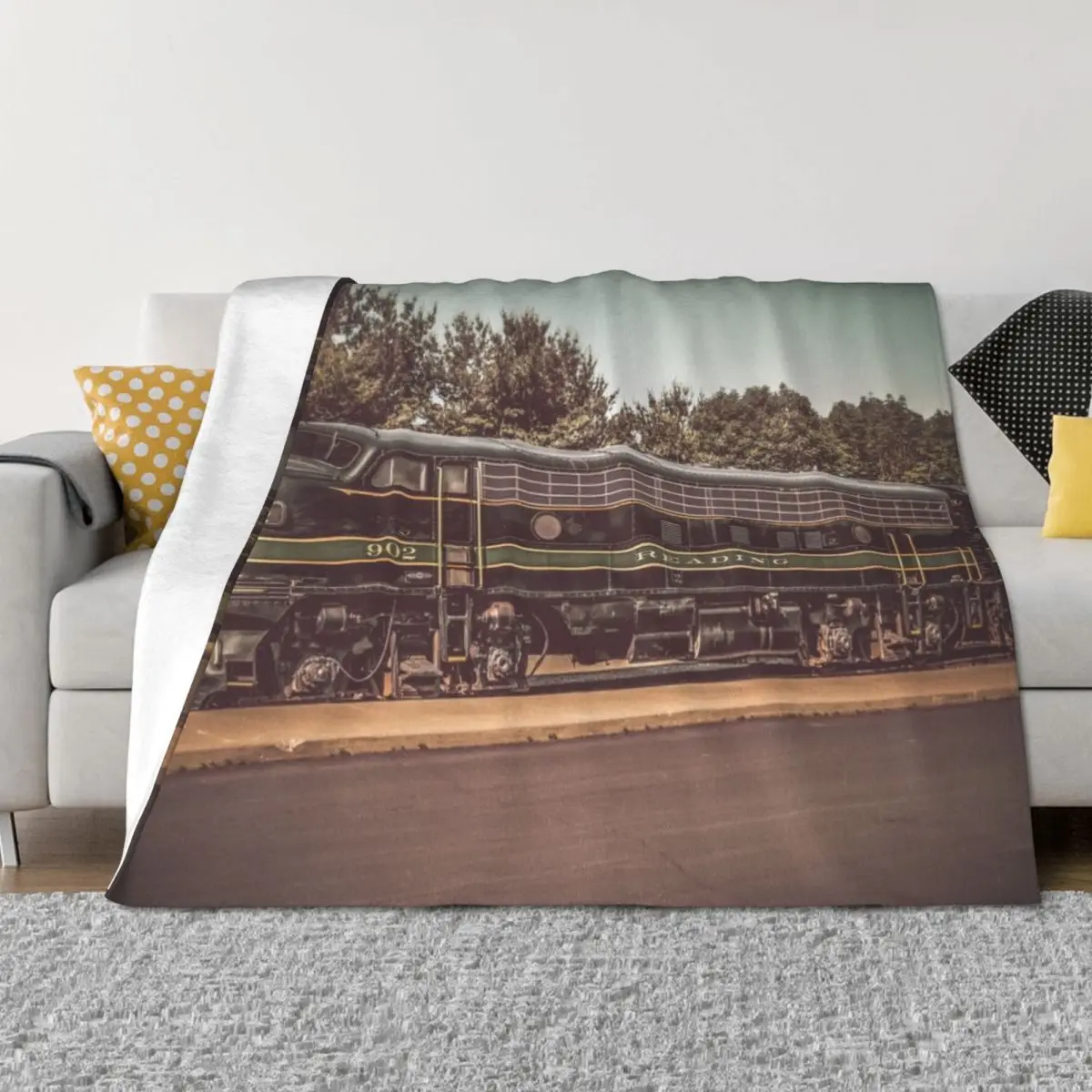 

Reading Locomotive 902 Throw Blanket Warm Thermals For Travel christmas gifts Luxury St Blankets