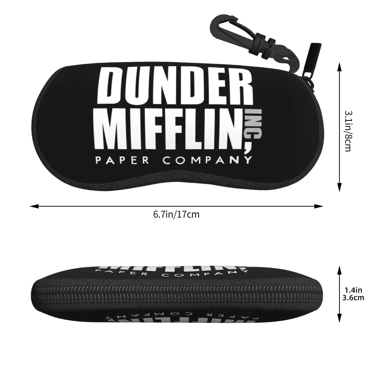 Custom The Office TV Show Dunder Mifflin Paper Company Shell Glasses Case Unisex Cool Eyeglasses Case Sunglasses Protector Box