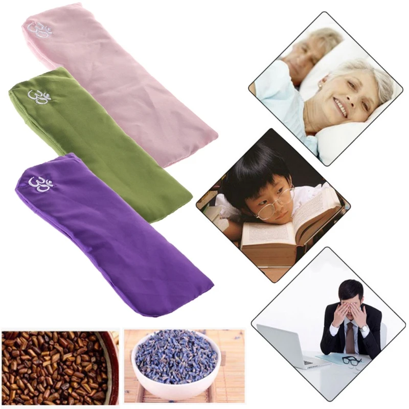 Yoga Eye Pillow Silk Cassia Seed Lavender Relaxation Mask Aromatherapy