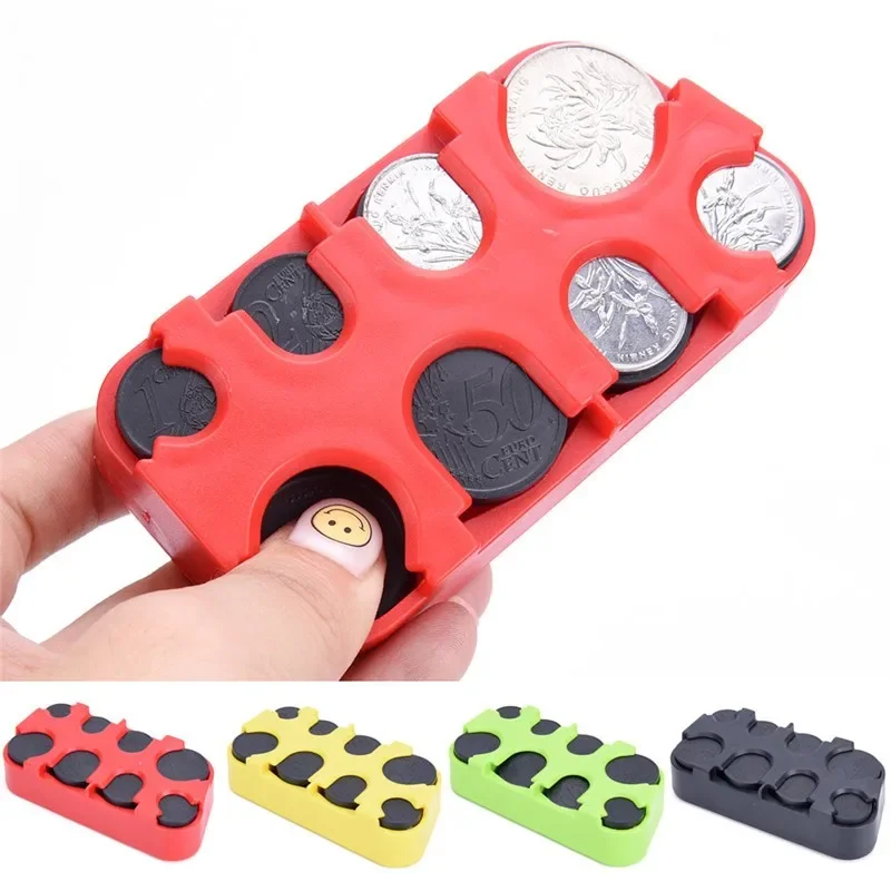 Euro Coin Dispenser Plastic Coin Boxes Money Box Collection Wallet Storage Organizer Holder for Bus Car Coin Changer Holder