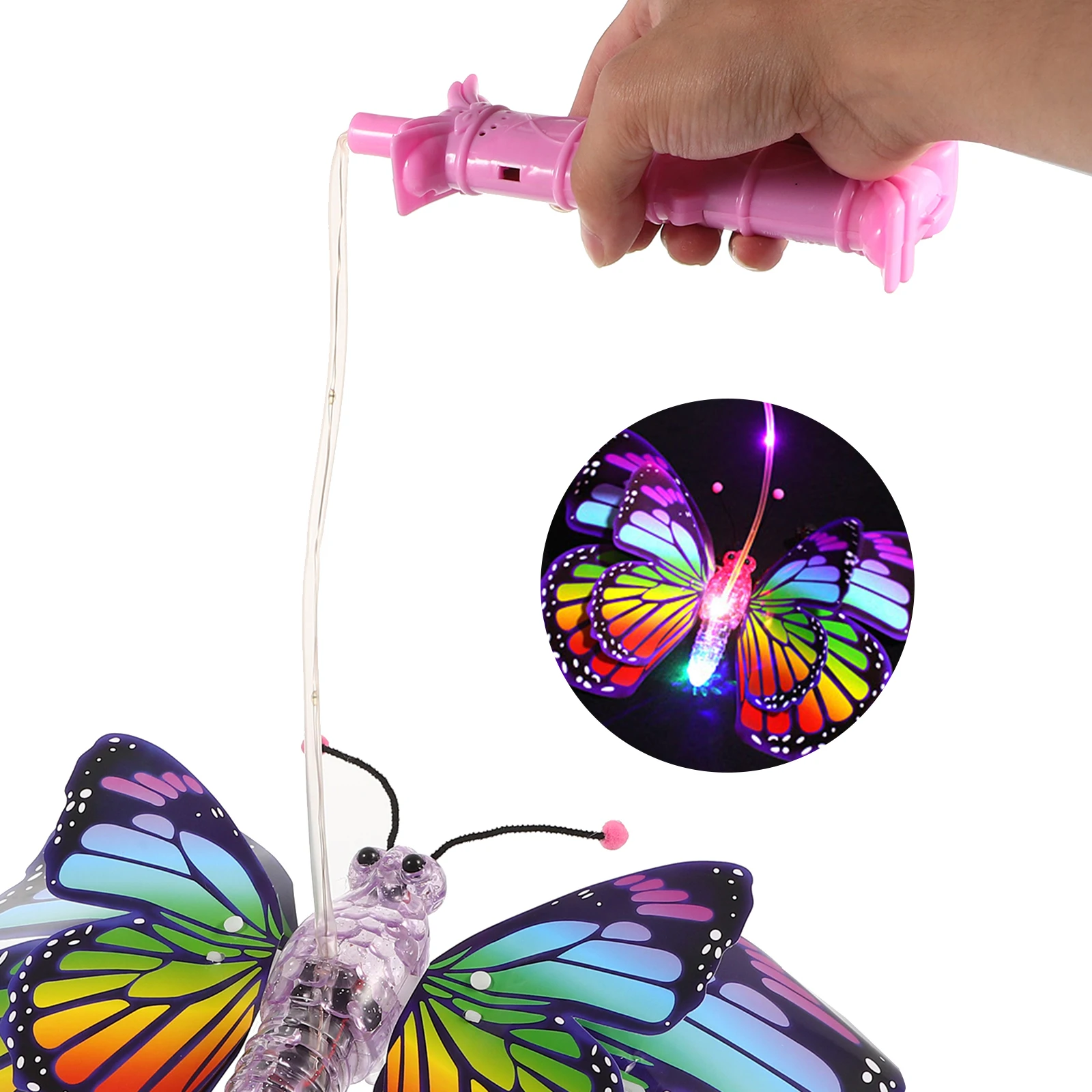 

1pc Luminous Music Wings For Glowing Flashing Electric Sound Plaything Educational Fun Lantern Portable Animal