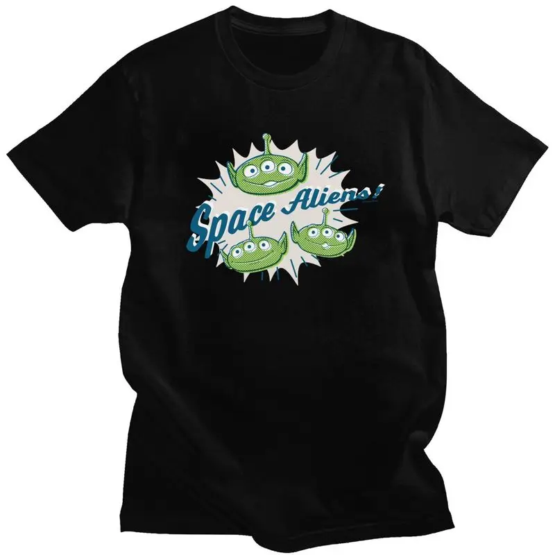 

Custom Cartoon Toy Story Space Aliens Tshirt for Men Short Sleeves Leisure T Shirt Fashion T-shirt Slim Fit Pure Cotton Tee Gift