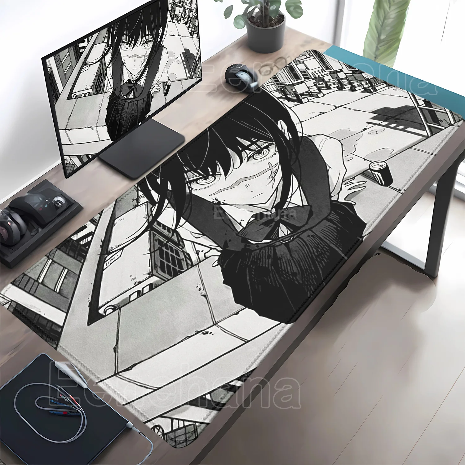 Anime Chainsaw Man Kawaii Makima Reze Large Mouse Pad XXL Laptop Non-slip Keyboard Mousepad Office Gaming HD Printing Desk Mat