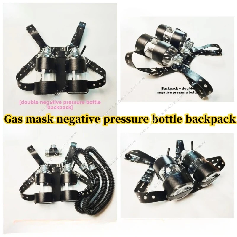 Used for Gas Mask Backpacks, Double Bottle Three-way Double Tube Accessories