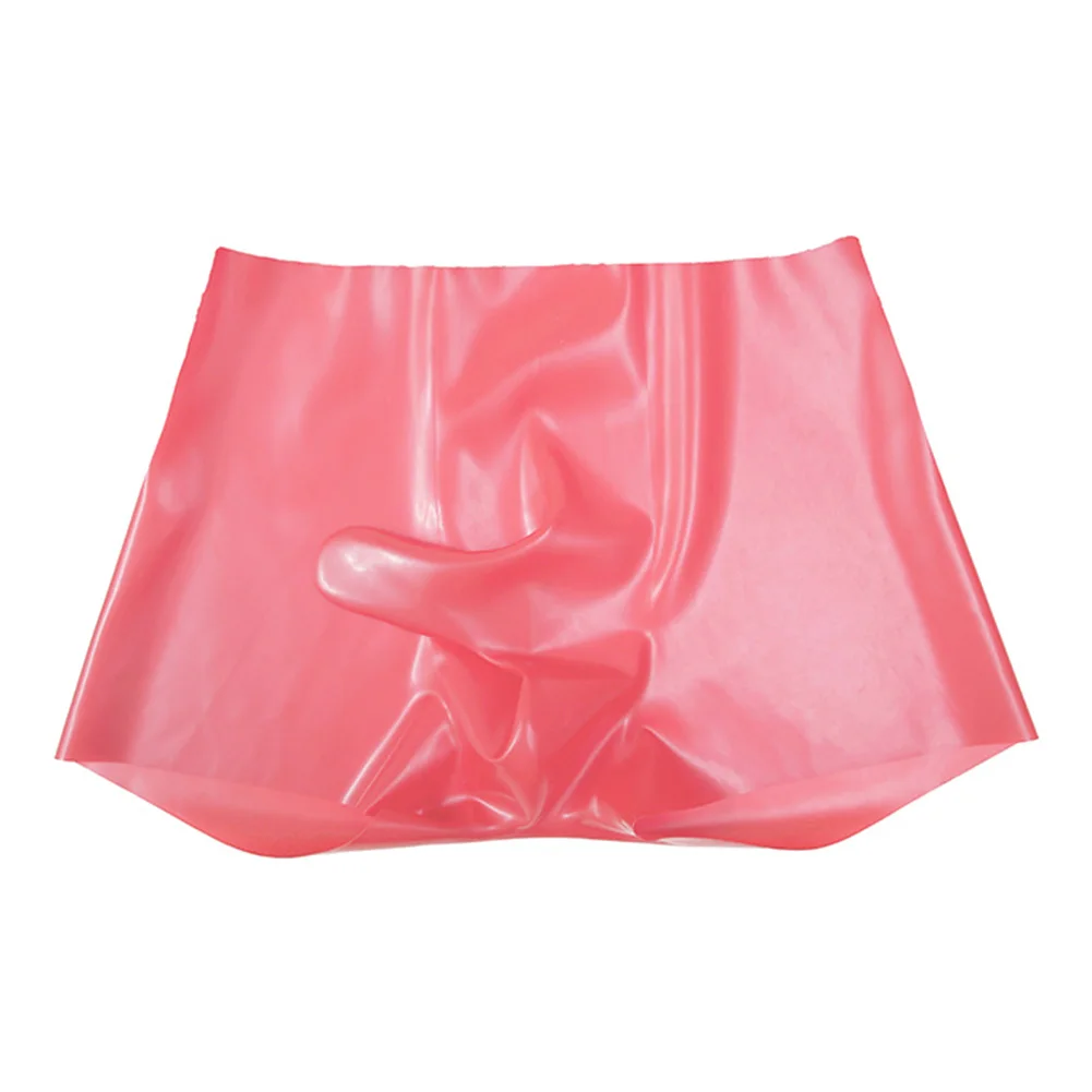 Mens Latex Underpants Seamless Elephant Trunk Boxer Briefs Rubber Safety Panties  Low Waist Safety Panties Sissy Erotic Thong