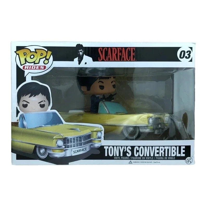 NEW funko pop Figure Scarface Tony'S Convertible #03 with Box Vinyl Dolls Toys Collection Model Toy for Children Birthday Gift