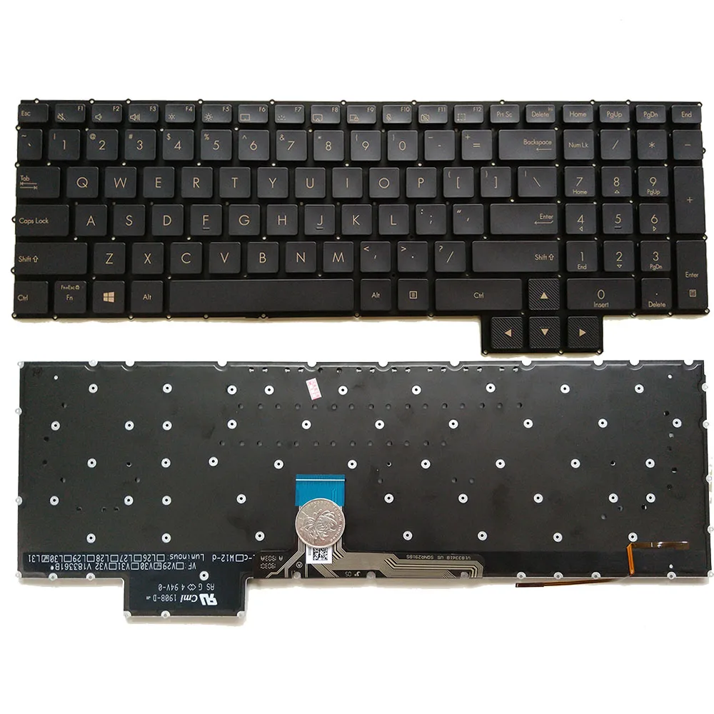 

US Backlit Keyboard For Asus ProArt StudioBook Pro X W730 W730G5T 0KNB0-661DRU00 0KNB0-661FAR00 0KNB0 Blue/ purple Color