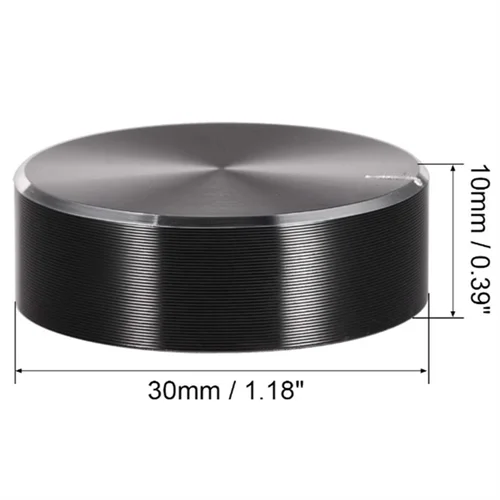 Imagen 2 del producto Perilla de potenciómetro de aleación de aluminio, perilla de Control de volumen, interruptor de rotación de sombrero para eje de rollo de 6mm/eje D