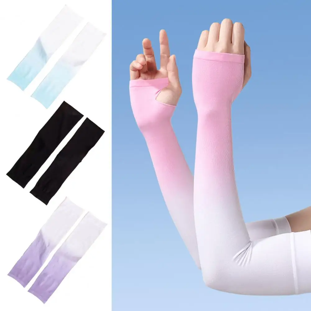 Cycling Arm Sleeves Ice Fabric Anti-UV Sunscreen Running Cycling Sleeve Outdoor Sport Cycling  & Fishing Outdoor Adventures ﻿