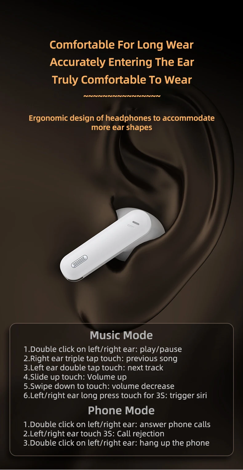 Lenovo LE253 Wireless Bluetooth 6.0 Headphones TWS HiFi Sound ANC Noise Reduction Earphones Gaming Sports Earbuds With Mic New