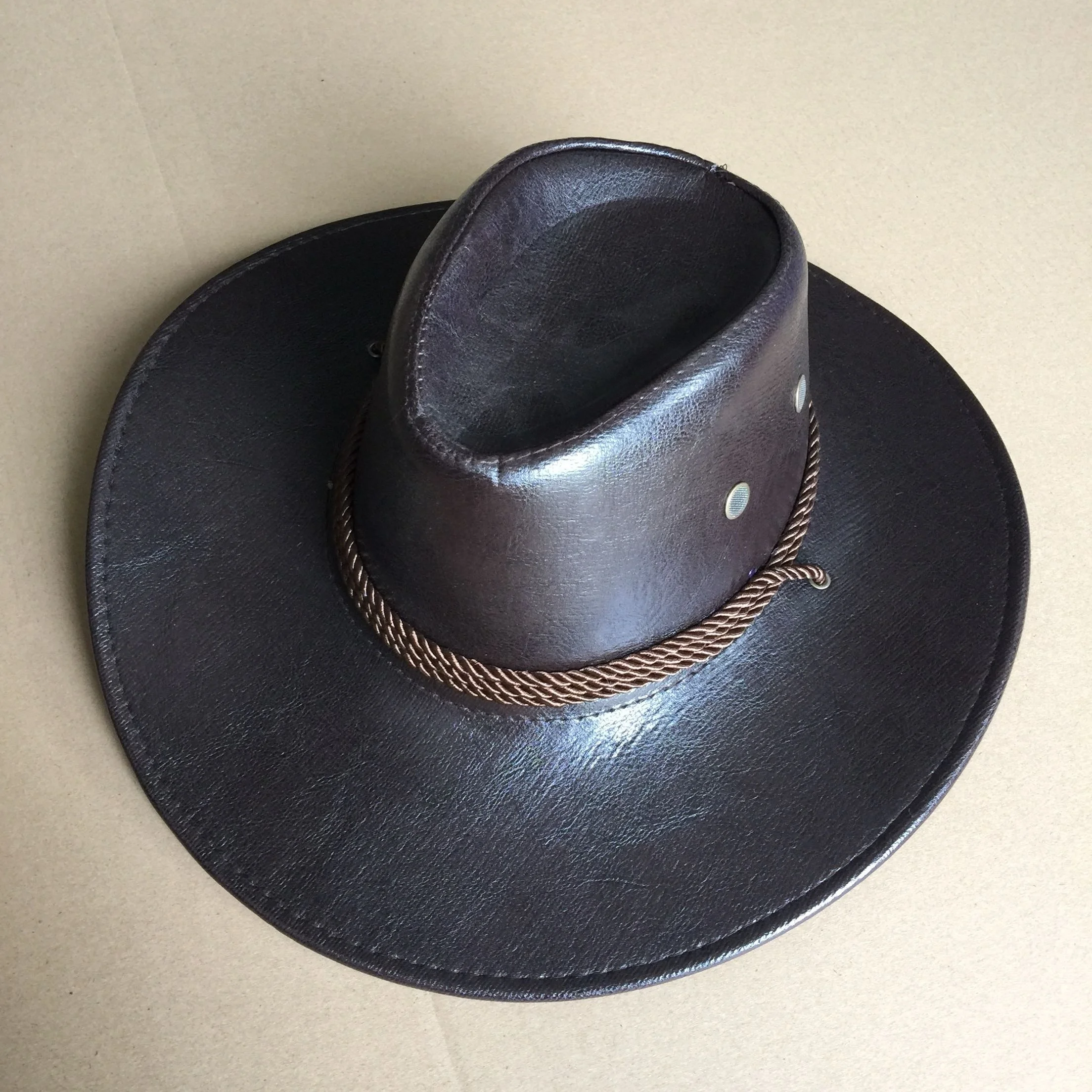 Chapéu cowboy ocidental, 3 Corda Couro, Moda