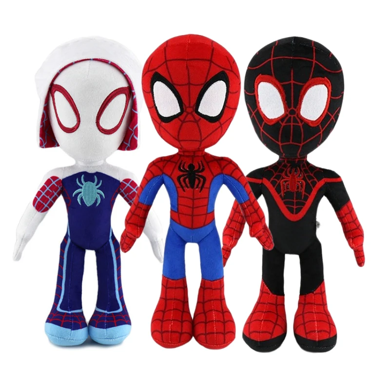 Adventure Marvel Spiderman de 30cm, muñeco de peluche suave de dibujos animados, grande almohada de tela para niño, decoración de regalo de Navidad