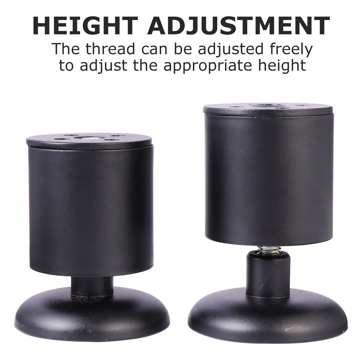

4Pcs Stainless Steel Adjustable Sofa Legs 10cm Black Heavy Duty Replacement Furniture Legs for Cabinet Table Desk