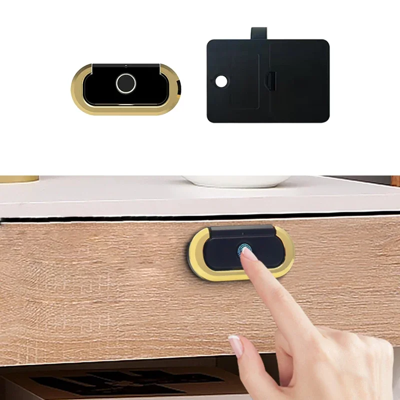 Magnetic Gym Locker Finger Print Office Security Biometric Drawer Cabinet Electronic Smart Wooden Door Handle Lock for Furniture