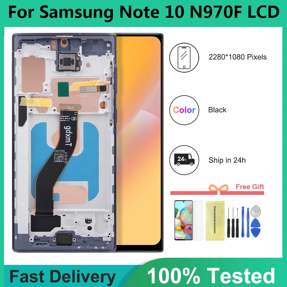 Note 10 Display Assembly For Samsung Note 10 N970 SM-N970F SM-N9700 Display Touch Screen Digitizer Replace Parts