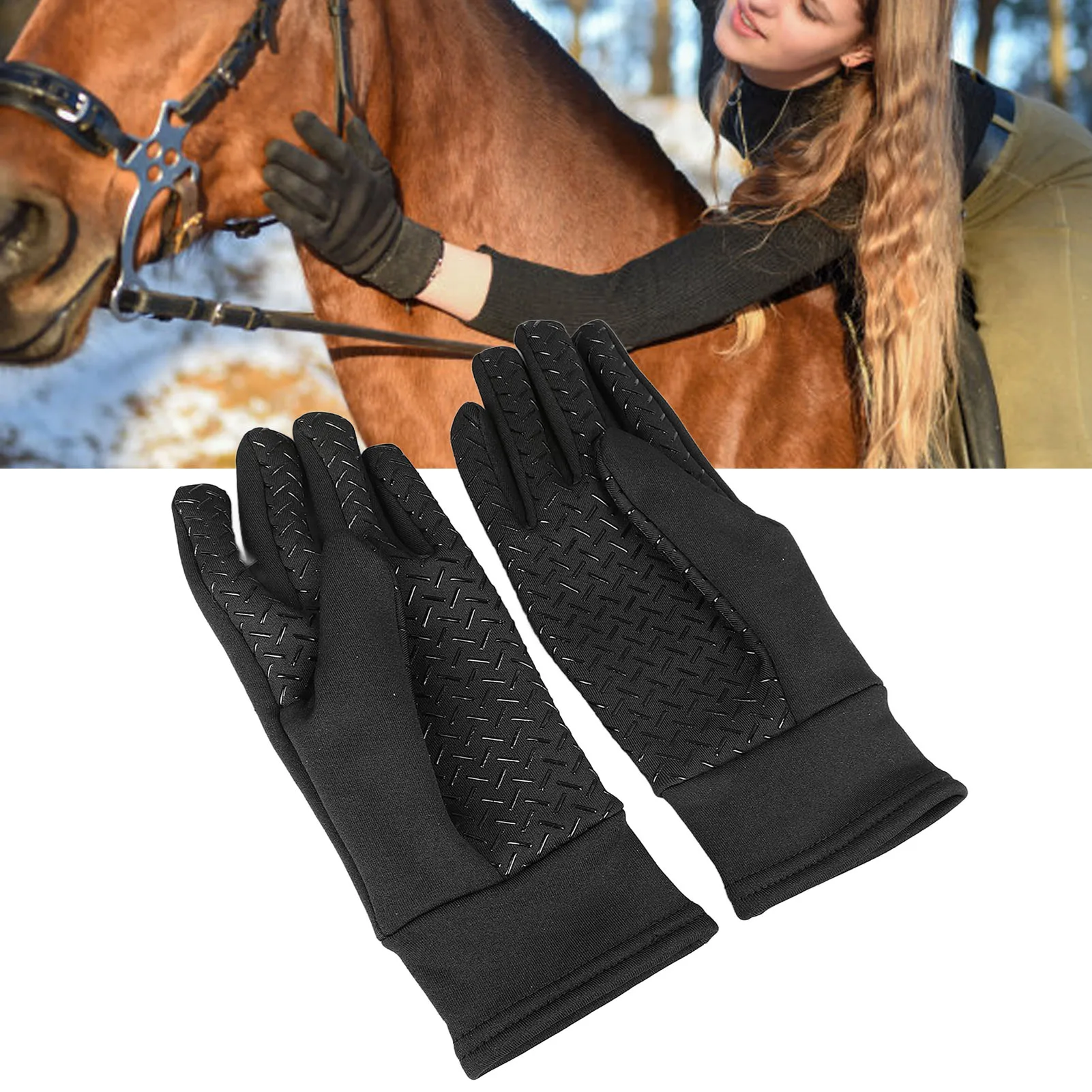 Horse Riding Gloves Soft Warm Prevent Slip Professional Winter Equestrian Gloves for Cycling Hiking Warm Horse Riding Gloves