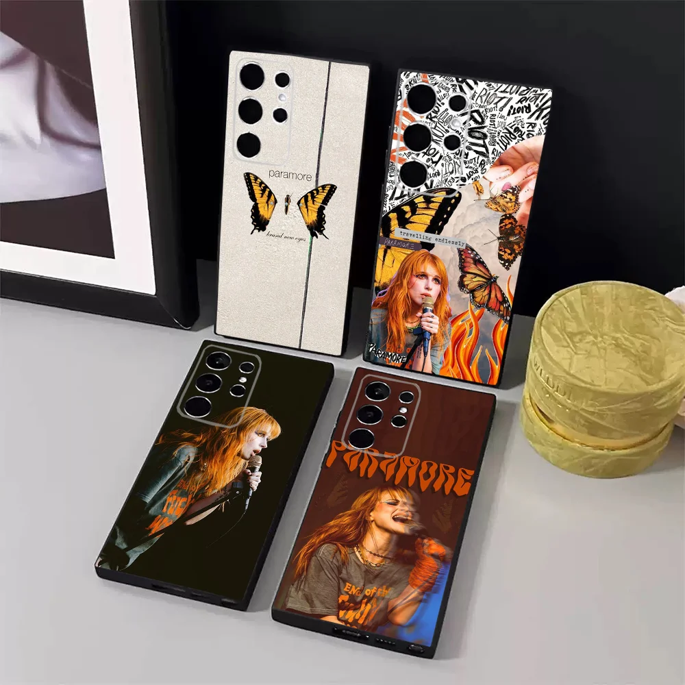 

COOL Band P-Paramore Phone Case For Samsung S24,23,22,30,21,10,9,Ultra,Plus,Lite,FE,5G Black Soft Case