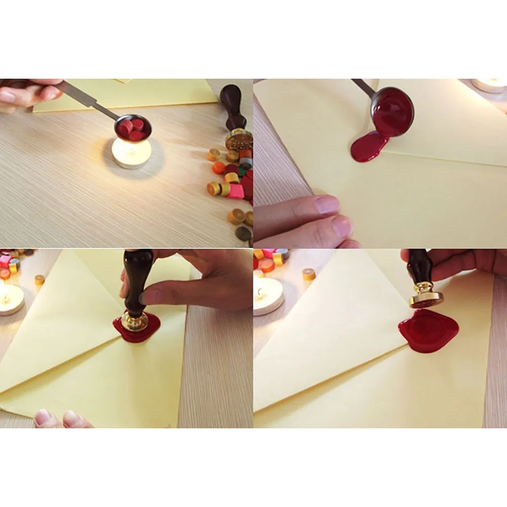 

Exquisite for You Letters Wax Seal Stamp Wooden Handle Lightweight Portable Stamp Maker Invitations Greetings Seal Signet