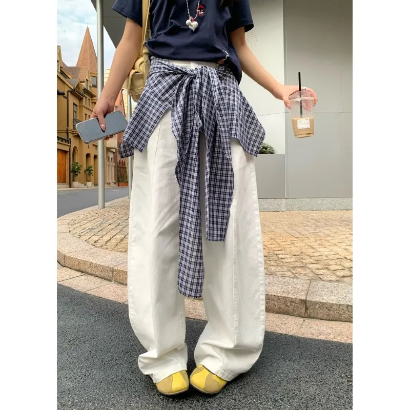 Pantalons à jambes larges pour femmes, tenues pour femmes de Style coréen, pantalons décontractés pour filles chaudes, 2025