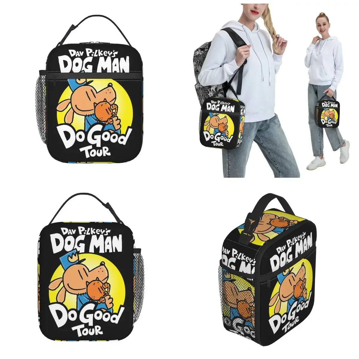 Insulated Lunch Bags Dog Man Do Good Tour Accessories Funny Comic Food Box Ins Style Thermal Cooler Bento Box For School