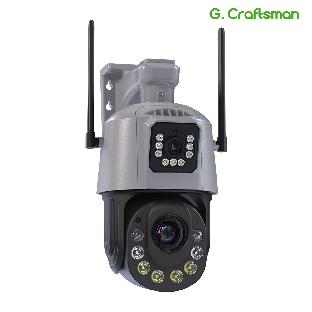 RU XMEYE WIFI PTZ 3MP+3MP Dual Lens 4.7-94mm Optics 20X Zoom Human Wireless Security Surveillance