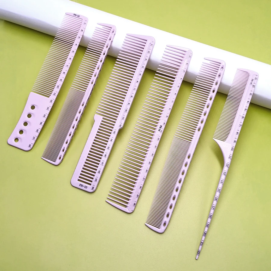 Sechsteiliges Set Haarschneidekämme in Abgestuften Größen, Erhältlich in Fünf Farben, Ein Unverzichtbares Friseurkamm-Set für Salon-Stylisten – Detail 8