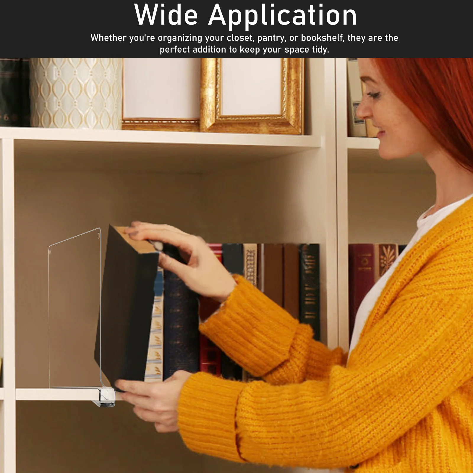 

6 Pcs Shelf Dividers 30x20cm PS Material Closet ganizers Shelf Dividers For Kitchen Cabinets Clothes Separator Kitchen Storage