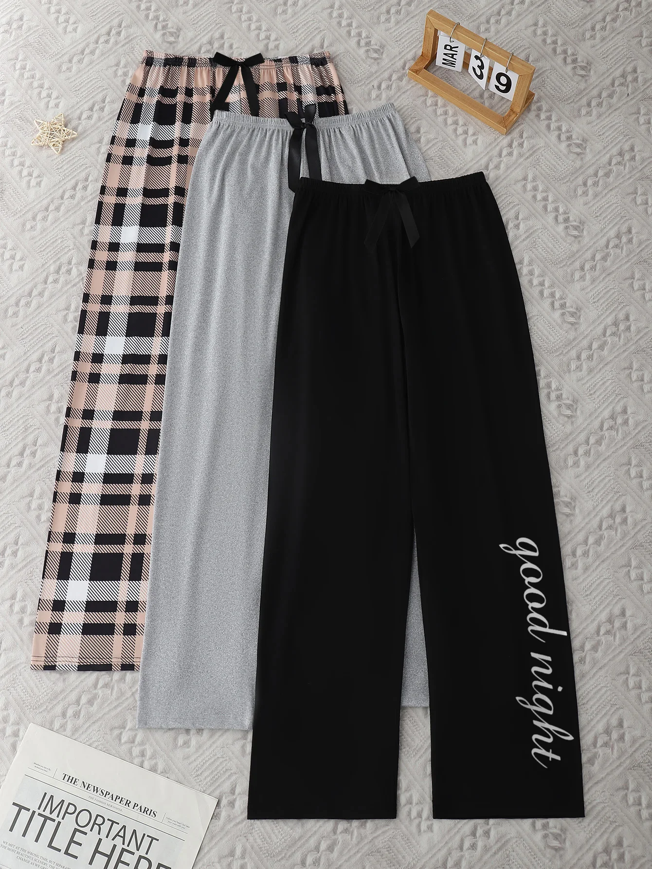 

3 шт. четыре сезона женские пижамные штаны молодежные жизненно важные черные ночные пижамные штаны серые пижамные штаны клетчатые пижамные штаны