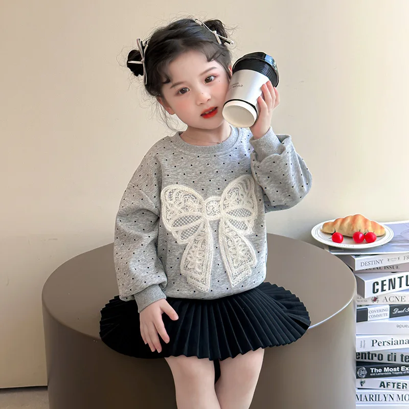 Girls Fall Sweatshirt Stylish 2026 New Kids Stylish Undershirt Baby Spring Fall Influencer Inner Wear Top