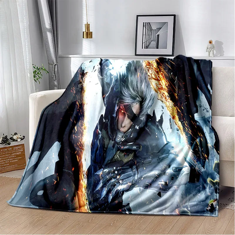 HD Metal Gear Solid Game Gamer Cartoon 3D Blanket,Soft Throw Blanket for Home Bedroom Bed Sofa Picnic Travel Cover Blanket Kids