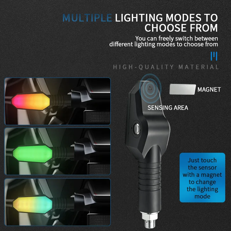Motorcycle LED Turn Signal Lights Universal DRL Color Amber Flowing Blinker Indicator Flashing Tail Lamp Projection Lamp 2pcs