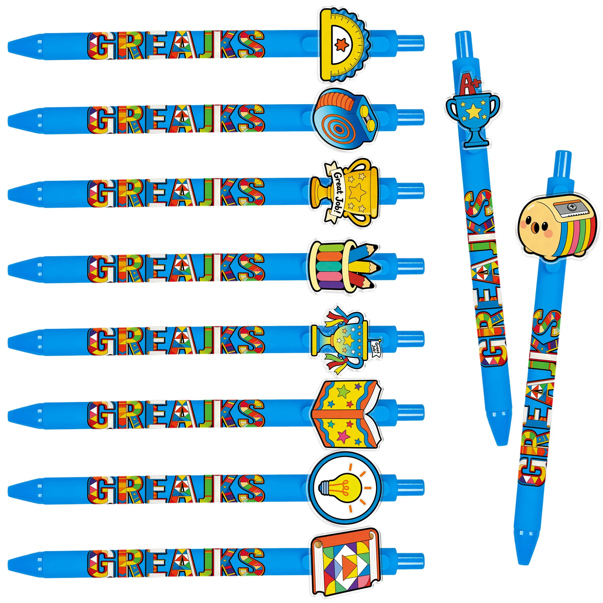 10 pieces / 20 pieces Creative Simple Back-to-School Stationery Pens for Writing and Office Use Push-Pull Pens