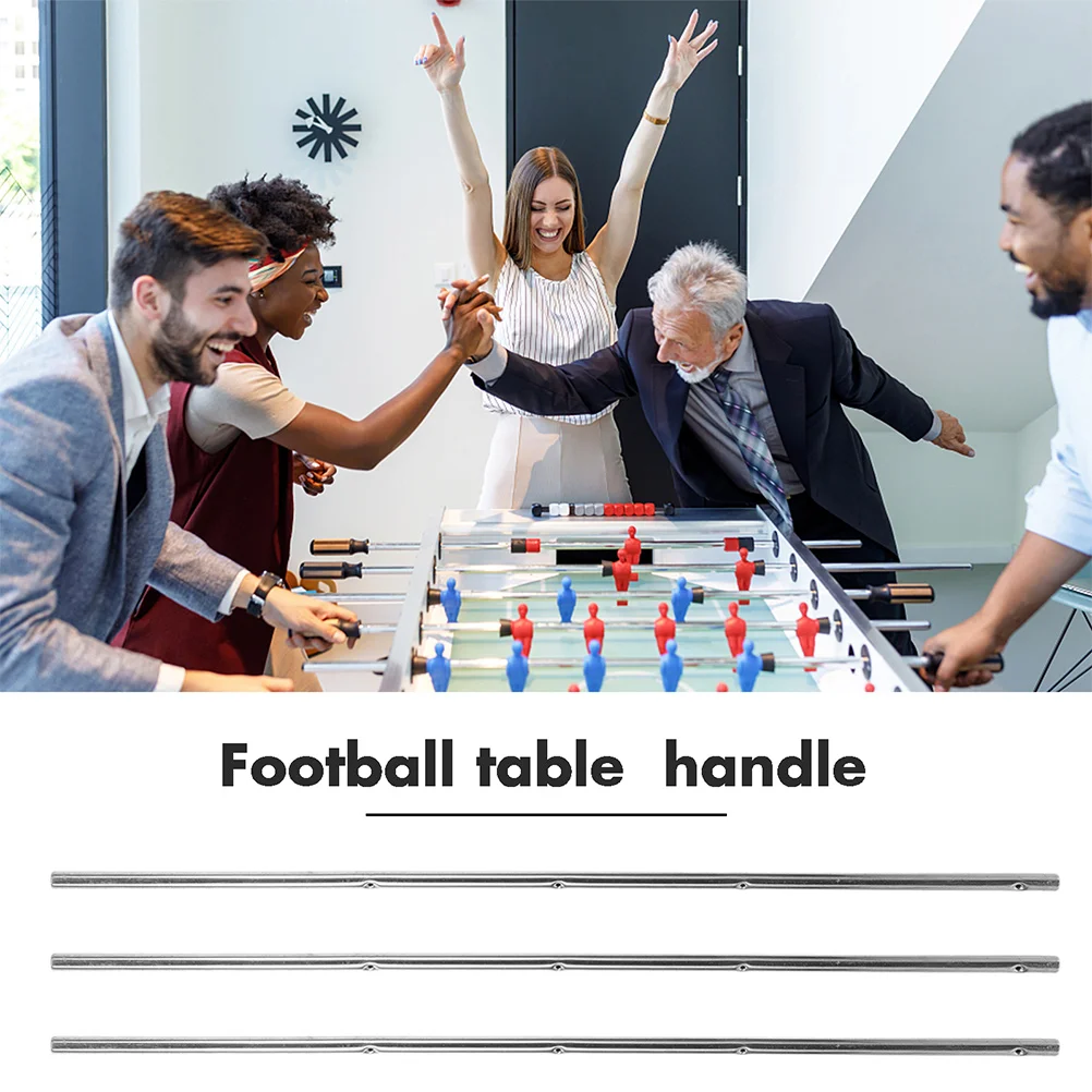 3 Pcs Foosball Handle Pole Football Accessories Steel Rod Mini Table Soccer Machine Operation Child