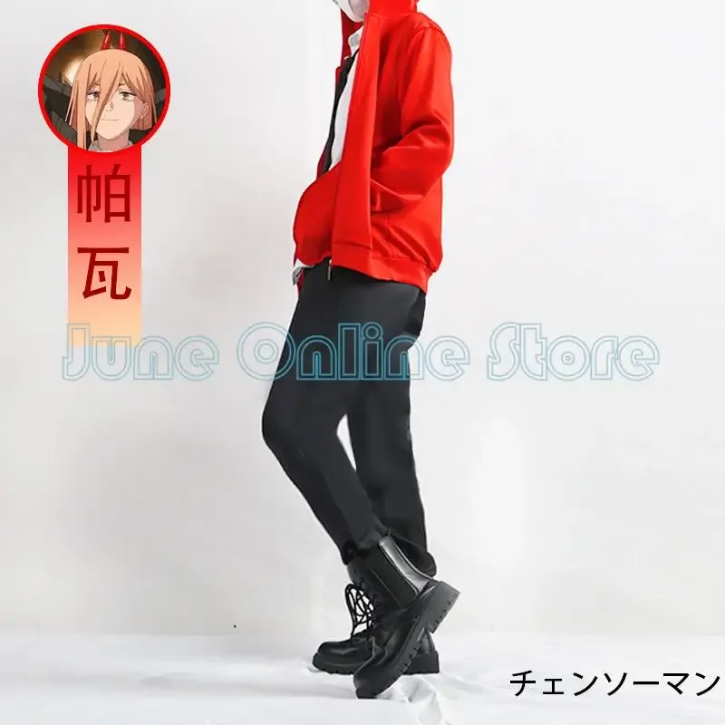 ชุดยูนิฟอร์มวิกแจ็กเก็ตกางเกงผู้หญิงอะนิเมะชุดคอสเพลย์ผู้หญิงสีน้ำเงินและสีแดง