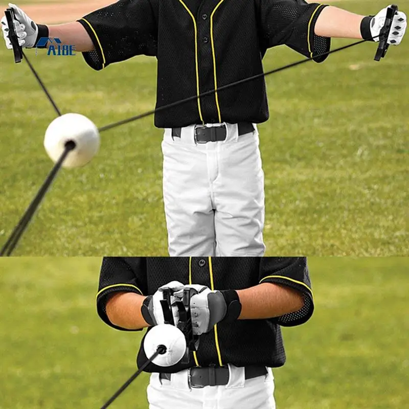 

A18E-Baseball Batting Trainer Portable PU Swing Training Baseball Training Accessories Device Practice Tool