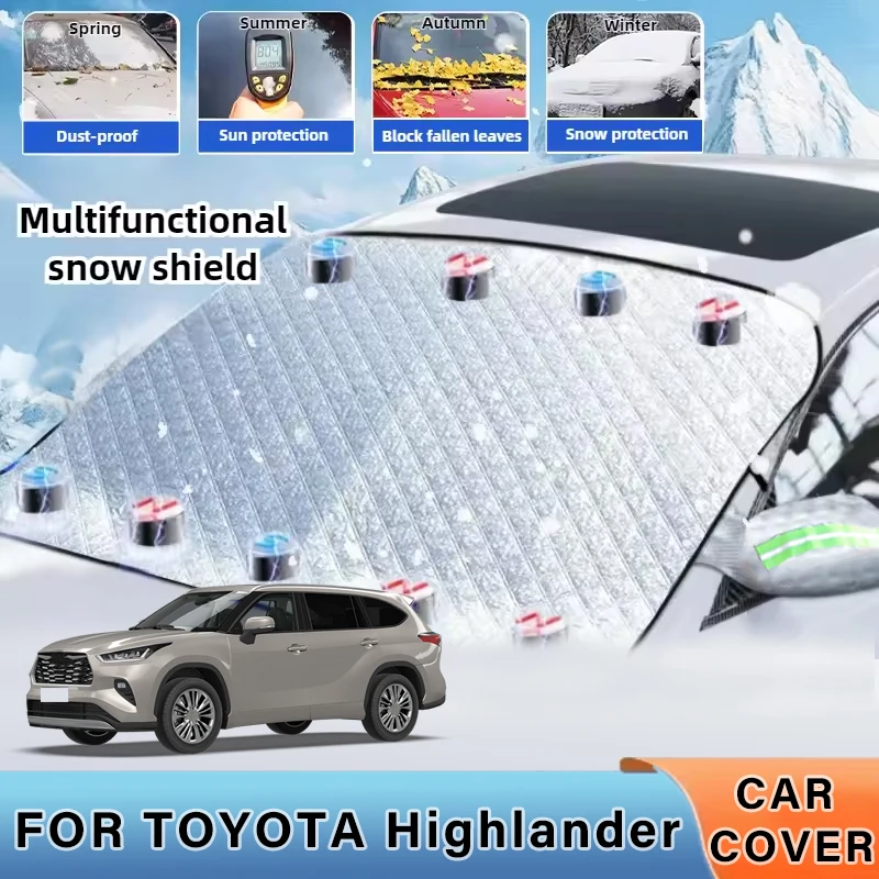 

Thickened Car Now Sunshade Windshield Cover With 5/9 Magnets UV Protection Anti Snowboard Sunlight For TOYOTA Highlander