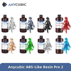 Compre 2 kg para obtener 3 kg Anycubic-resina ABS Pro 2 de curado rápido UV, fotopolímero estándar de 405nm, resina ABS 3D de alta precisión para LCD, novedad