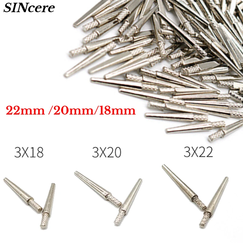 

1000Pcs/box Dental Lab Zinc Alloy Dowel Pins 22mm 20mm18mm Single Pins for Die Model Work Pins