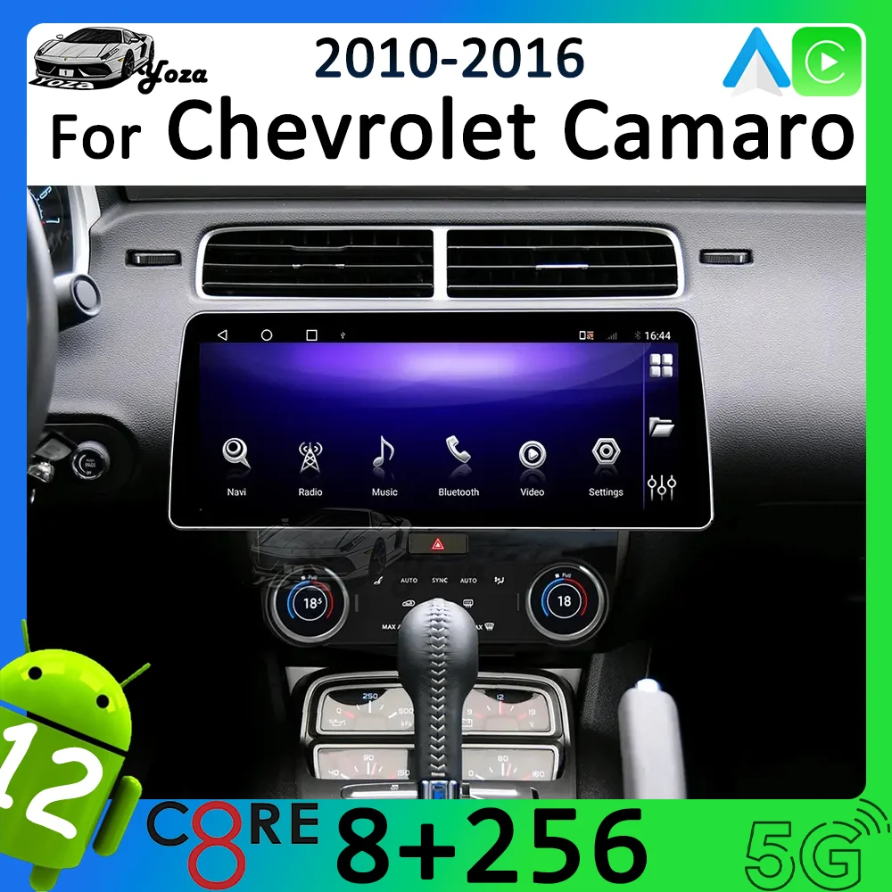 Yoza Carplay Car Radio For Chevrolet Camaro 2010-2016 Android11 Touch Screen Multimedia Player GPS Navigation WIFI 5G Gift Tools