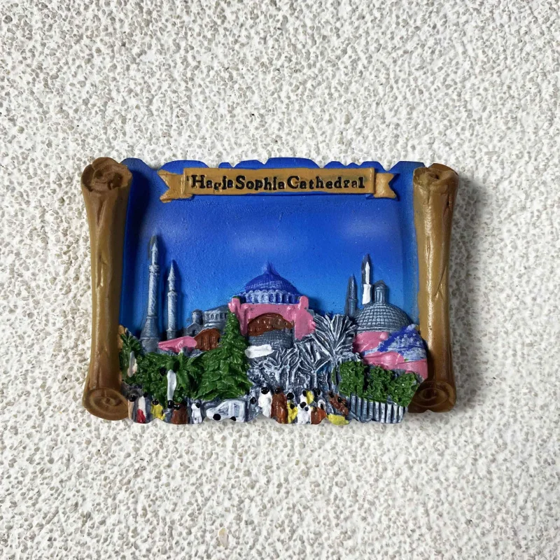 

Turkey Istanbul Hagia Sophia Church Architecture Tourism Souvenir Landscape Decoration Magnetic Fridge Magnet