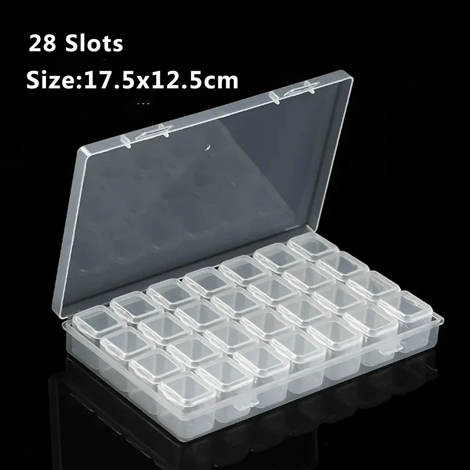 Nail Art Sotrage Box Case Rhinestones Gems Jewelry Beads PlasticEContainer Nails Accessories Empty Container DIY Manicure Tools images - 6