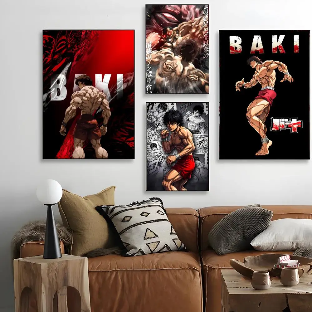 Stylish Brutal Anime Intense B-BAKI Poster retro art living room decoration bar Promotional