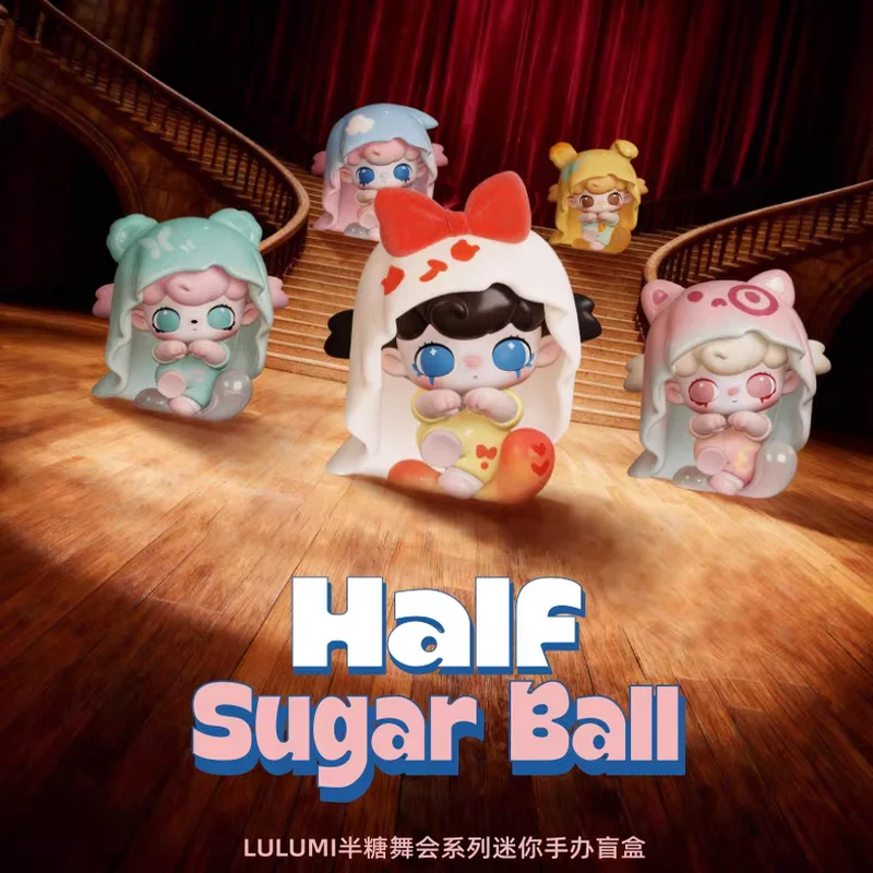 

Lulumi In Stock Mystery Box Half Sugar Ball Series Mini Figure Collectible Vinyl Toy Cute Kawaii Blind Box Desk Decor Gift