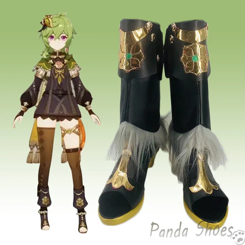 

Genshinimpact Collei Cosplay Shoes Anime Game Cos Long Boots Game Collei Cosplay Costume Prop Shoes for Con Halloween Party