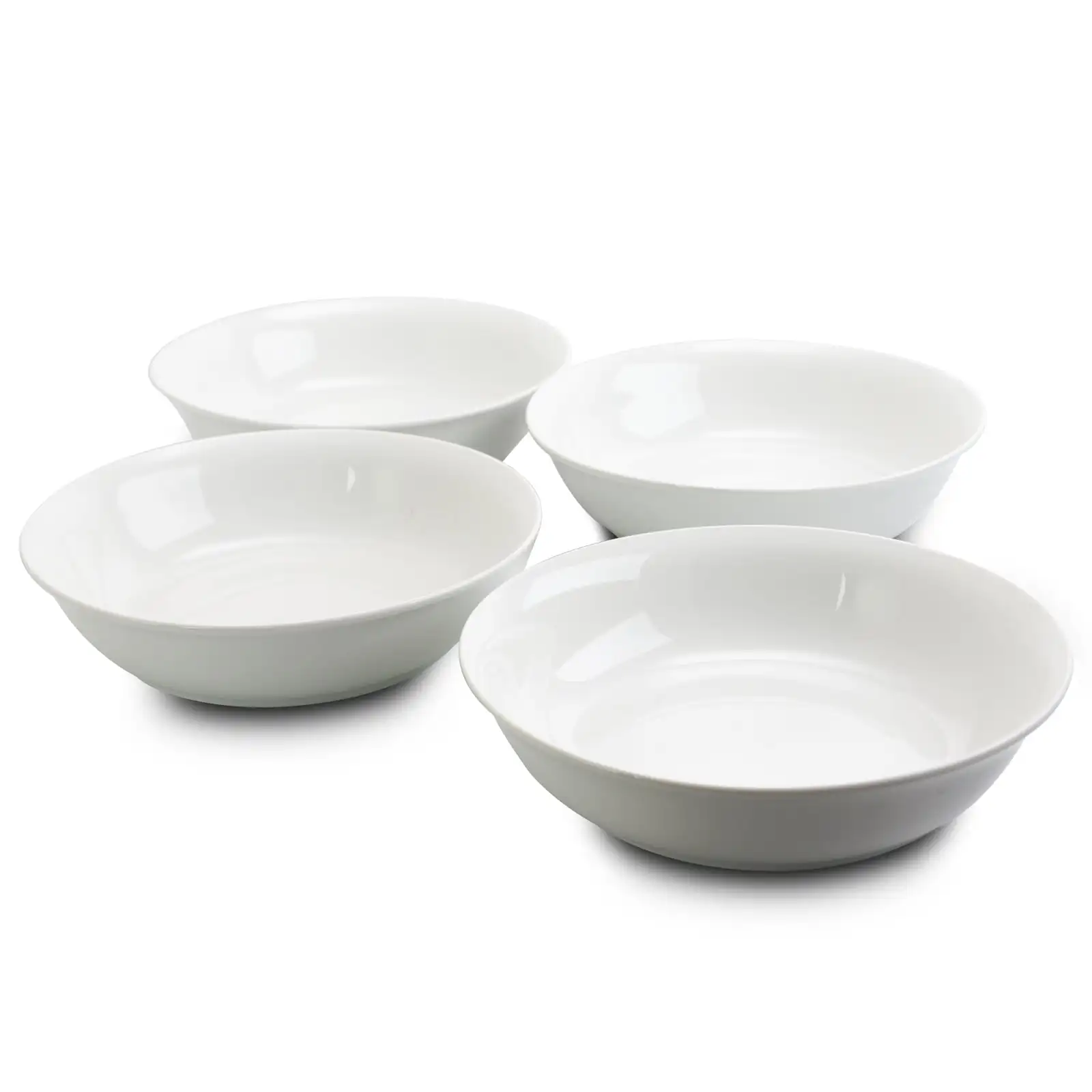 

4 Piece Set of 8.75 Wide Rim Dinner and Serving Bowls in White