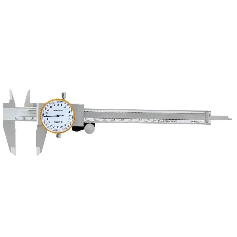SHAHE 6 นิ้ว Dial Caliper 0.02 มม.สแตนเลสสตีล Dial Vernier Caliper Shock Proof เมตริกวัดเครื่องมือ
